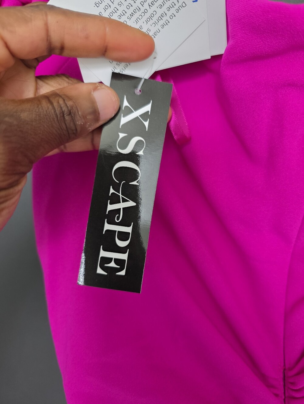 NWT Xscape Fuchsia Ruffle Sleeve Midi Dress Size 16 Cocktail Party Wedding $249 - Picture 8 of 11